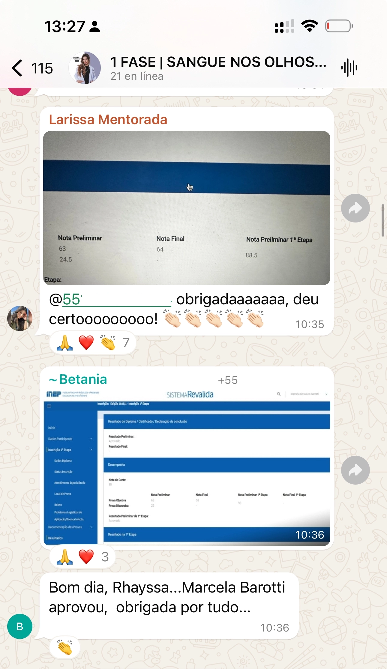 Depoimento Aluno Sangue nos Olhos