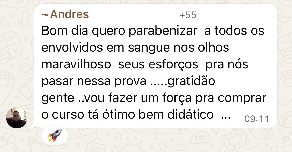 Depoimento Aluno Sangue nos Olhos